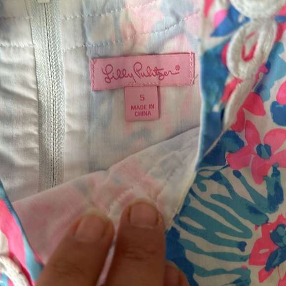 Lilly Pulitzer Little lilly classic shift bay blue pop pop glow size 5. - Picture 3 of 5